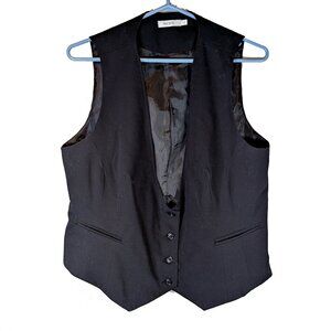 Riki’s vintage style black button vest Size Large